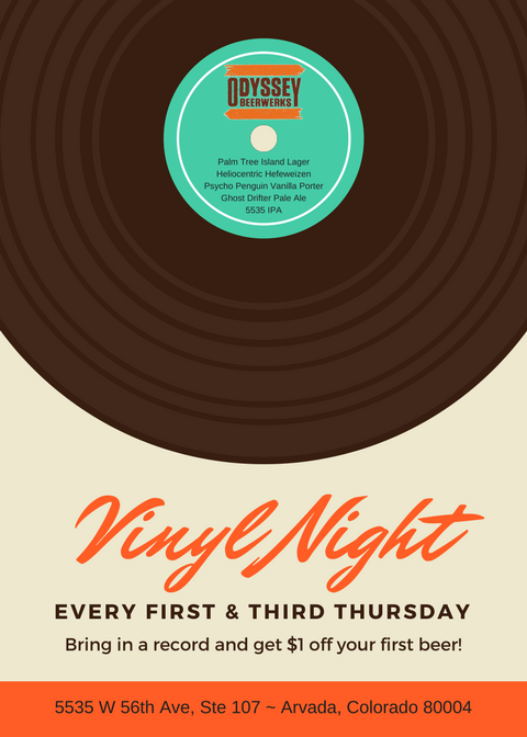 Vinyl Night at Odyssey Beerwerks - Colorado Brewers Guild