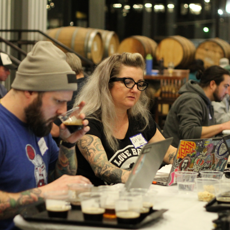 Images from the 1st Annual Colorado Brewers Cup beer judging event (January 10-12, 2025 in Denver). Photo credit: Carrie Wilson, Colorado Brewers Guild.