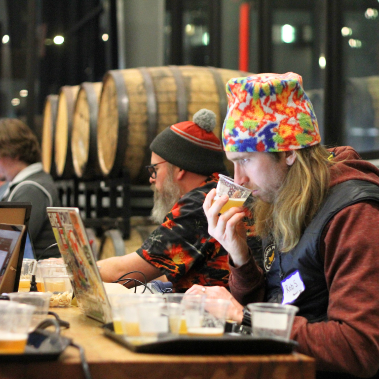 Images from the Colorado Brewers Cup judging event (January 10-12, 2025 in Denver). Photo credit: Carrie Wilson, Colorado Brewers Guild.