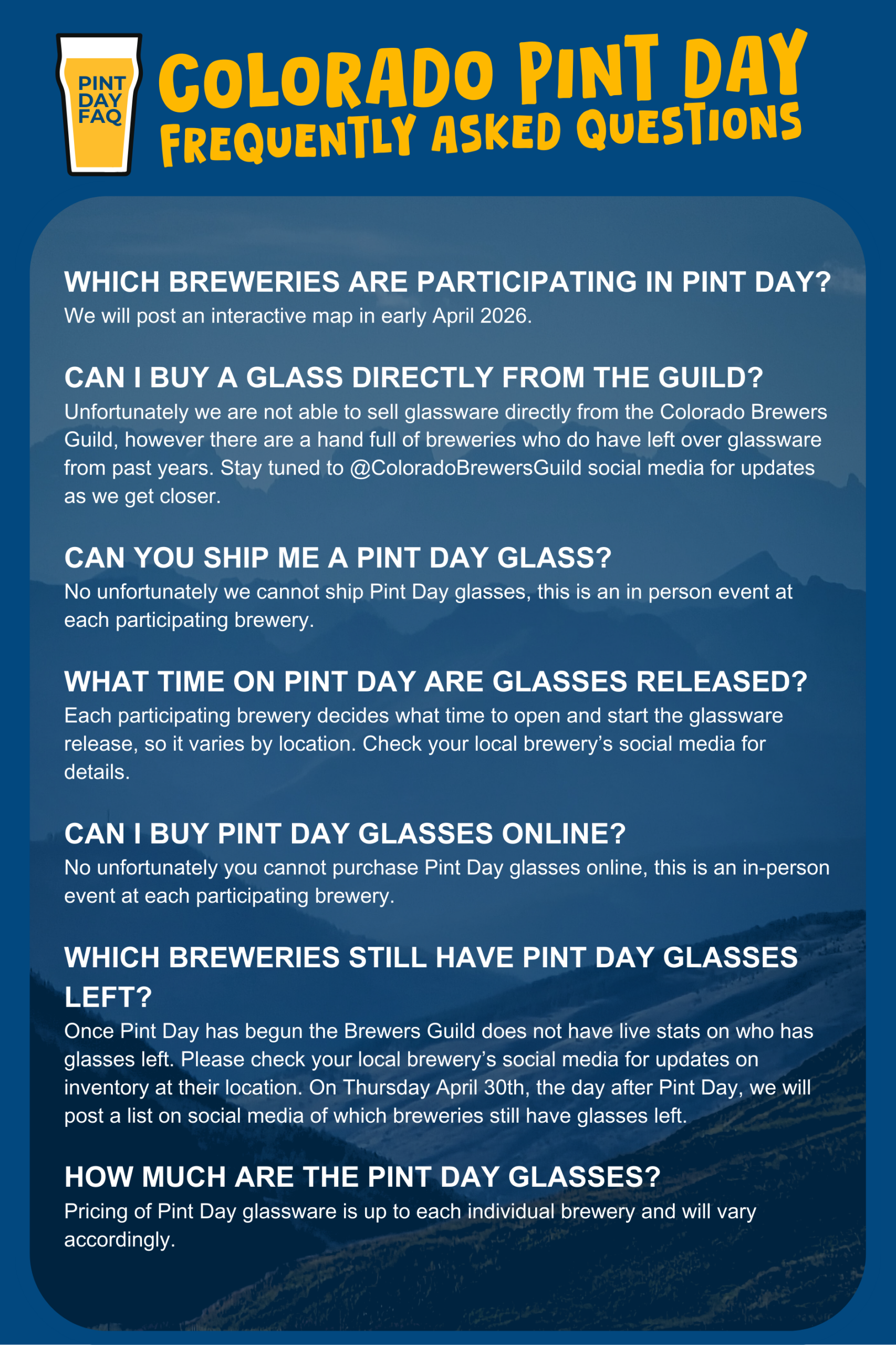 Colorado Pint Day: Frequently Asked Questions