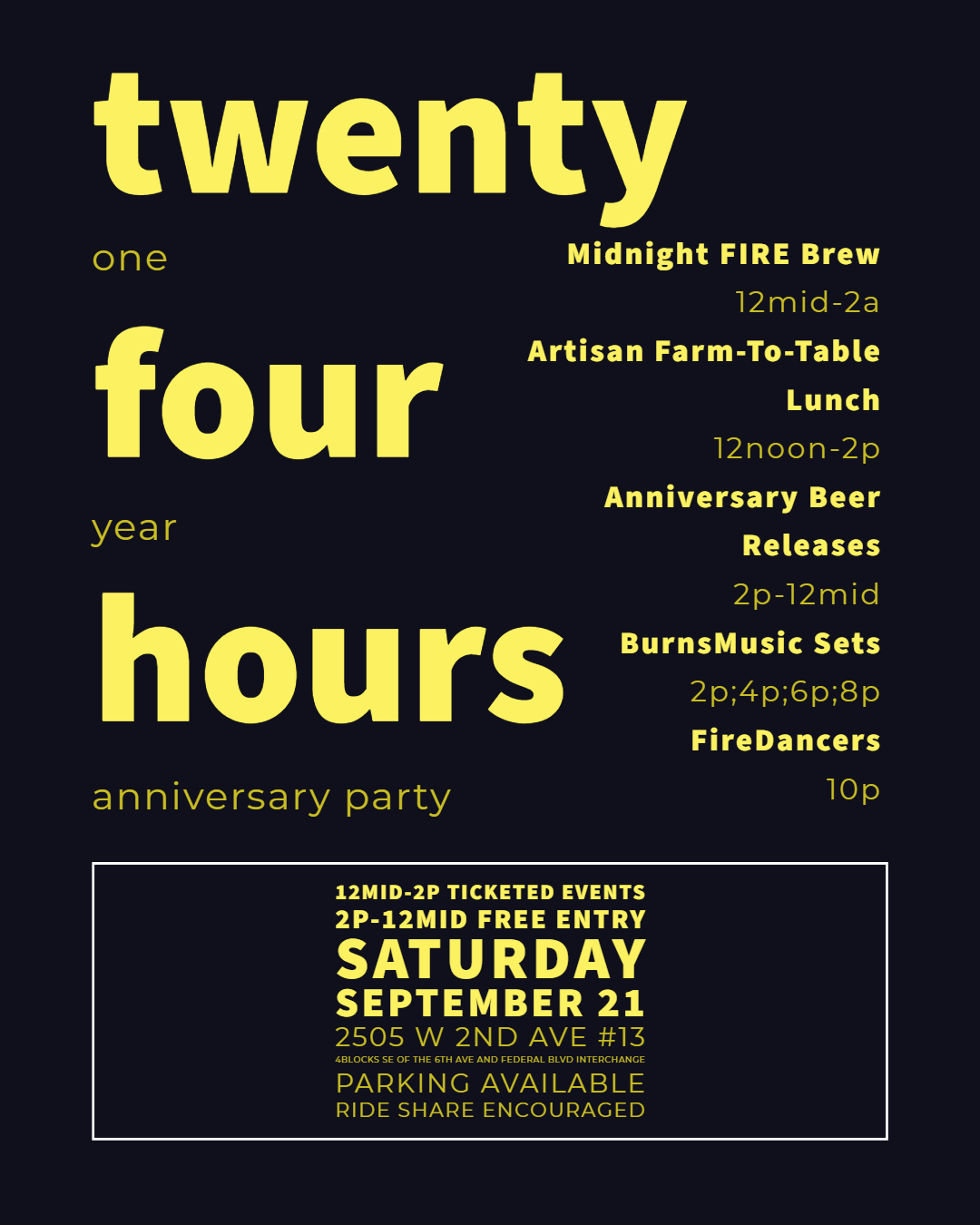 Burns Family Artisan Ales One-Year Anniversary Party!