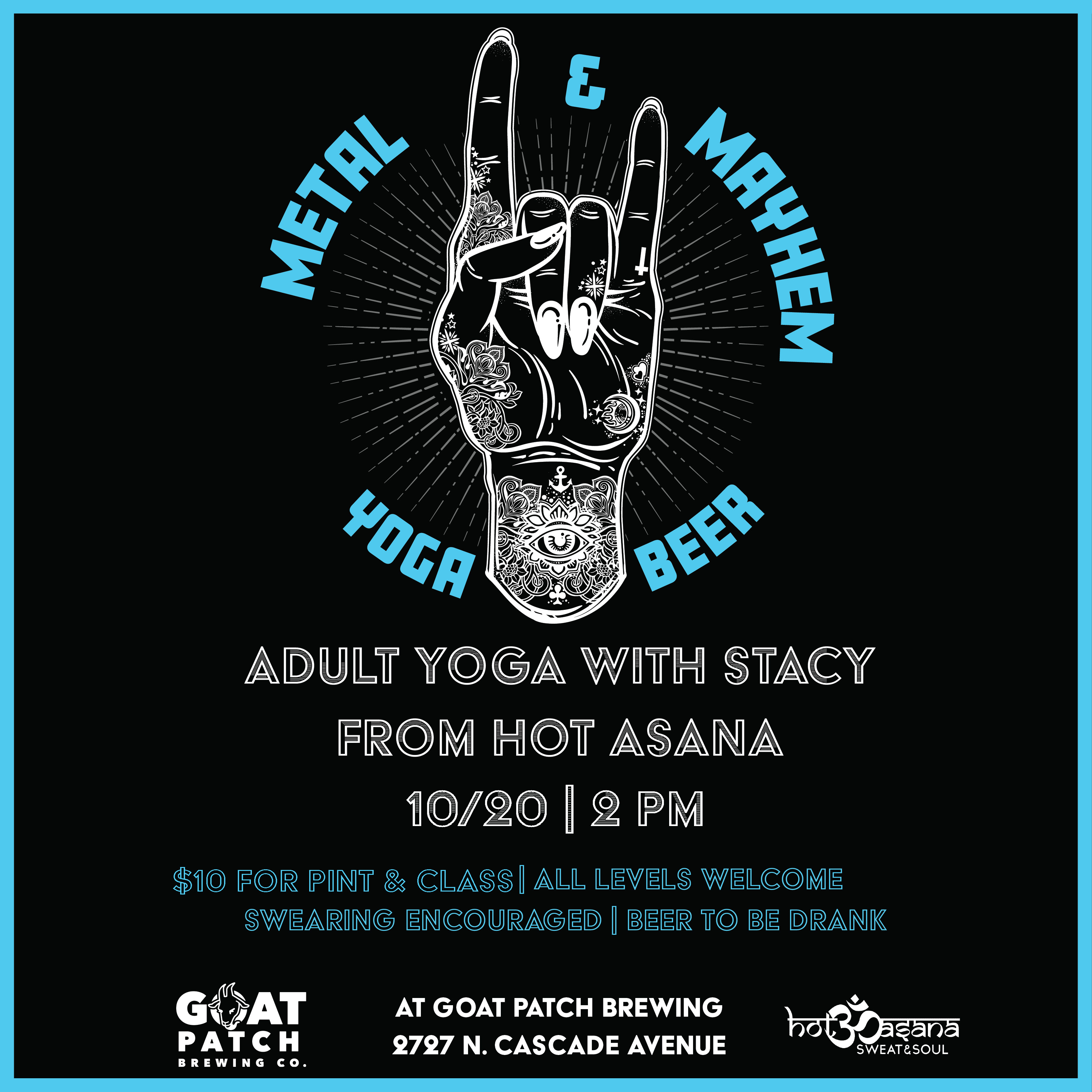 Metal & Mayhem Adult Yoga at Goat Patch Brewing Company