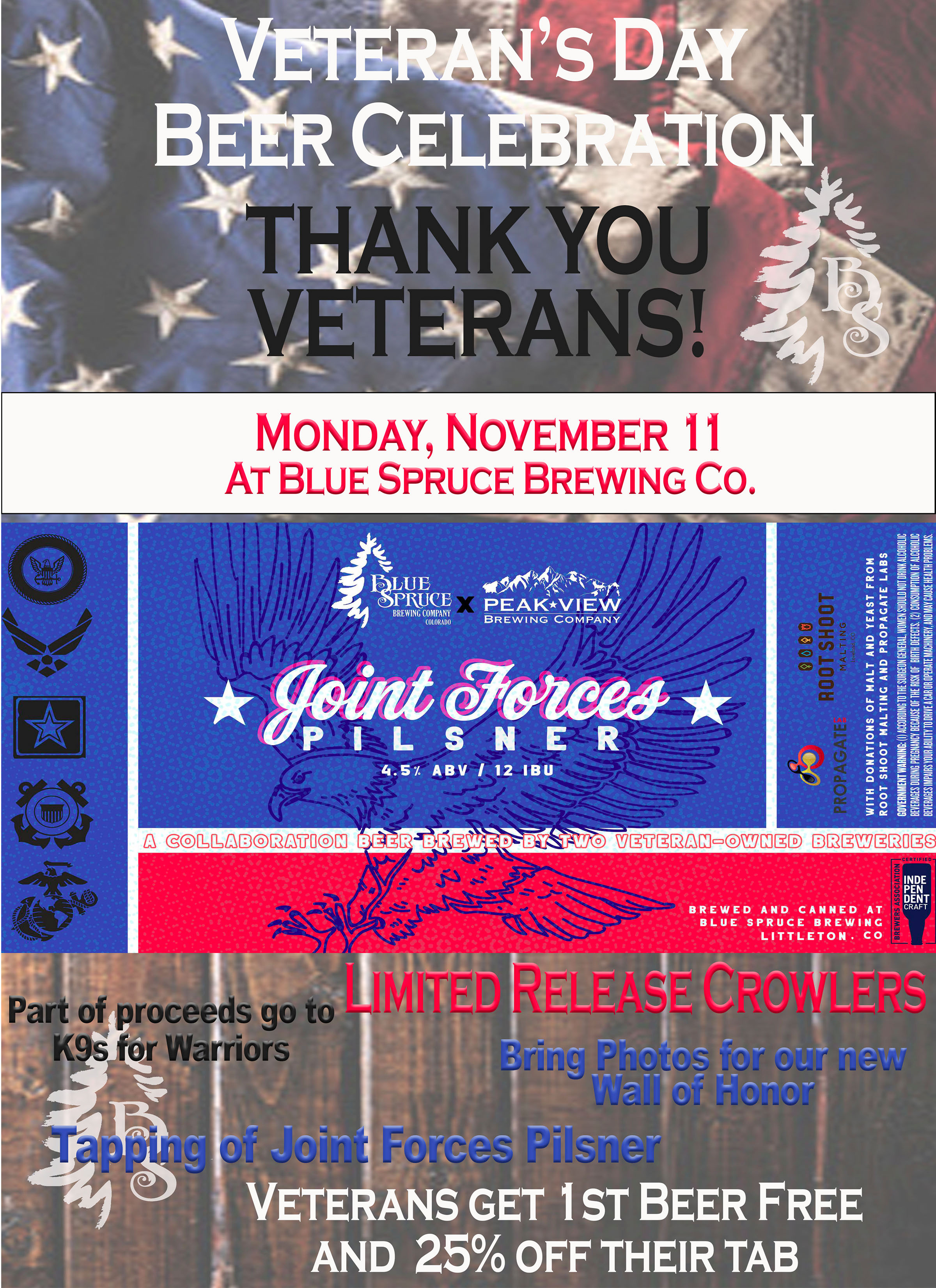 Veterans Day Beer Celebration & Tapping