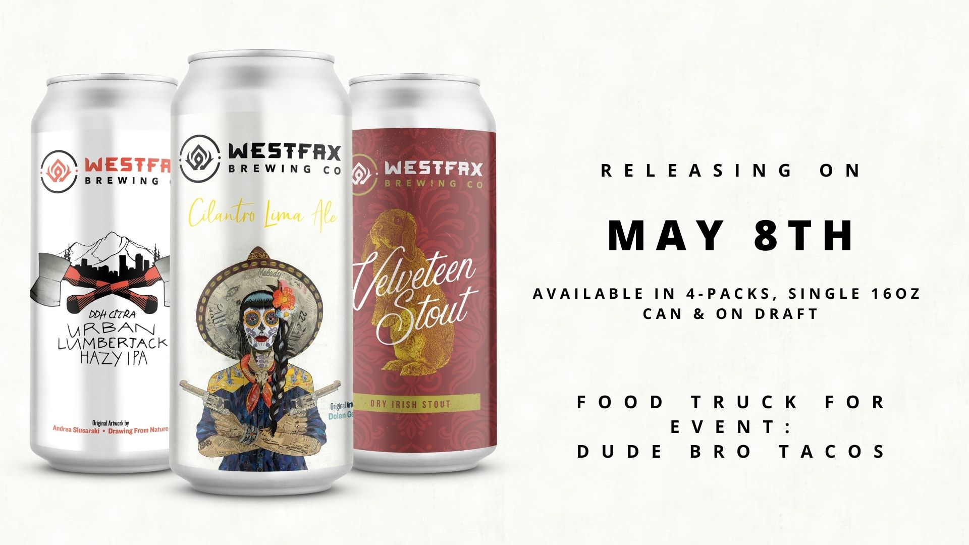 Beer Release: Cilantro Lima Ale, Velveteen Stout & DDH Citra Urban Lumberjack